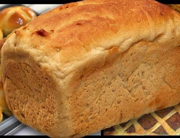 Freshly baked loaf of potato bread
